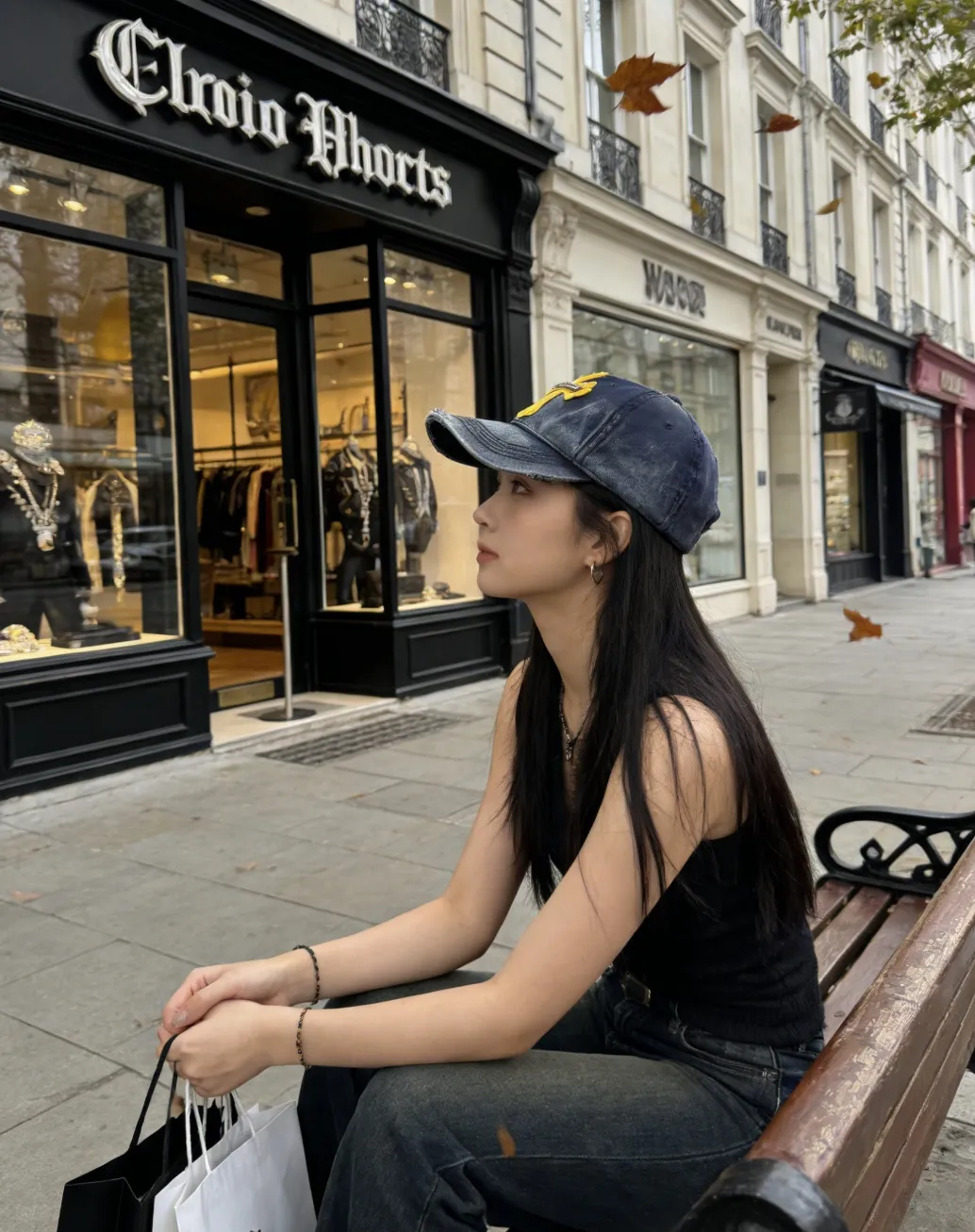 Crow heart denim washed spring and summer hole baseball cap